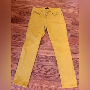 Eileen Fisher Cotton Twill Blend Pant 4P Mustard Waist 28 Inseam 27